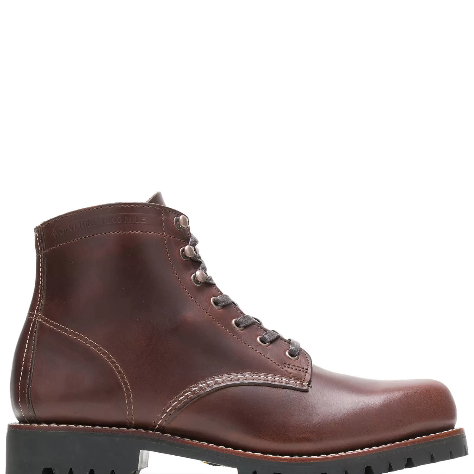 Wolverine 1000 Mile Plain-Toe Rugged Boot Brown Shop