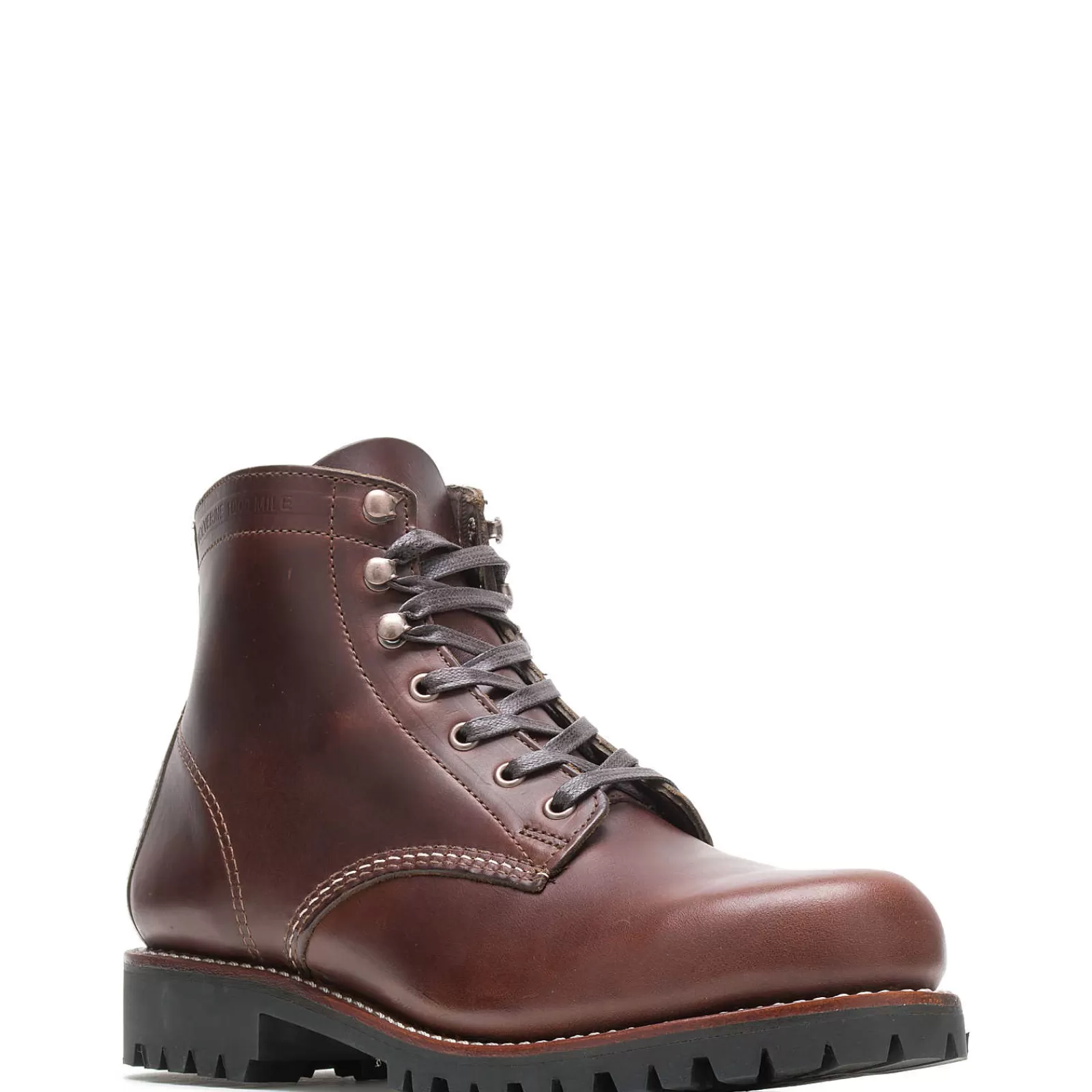 Wolverine 1000 Mile Plain-Toe Rugged Boot Brown Shop