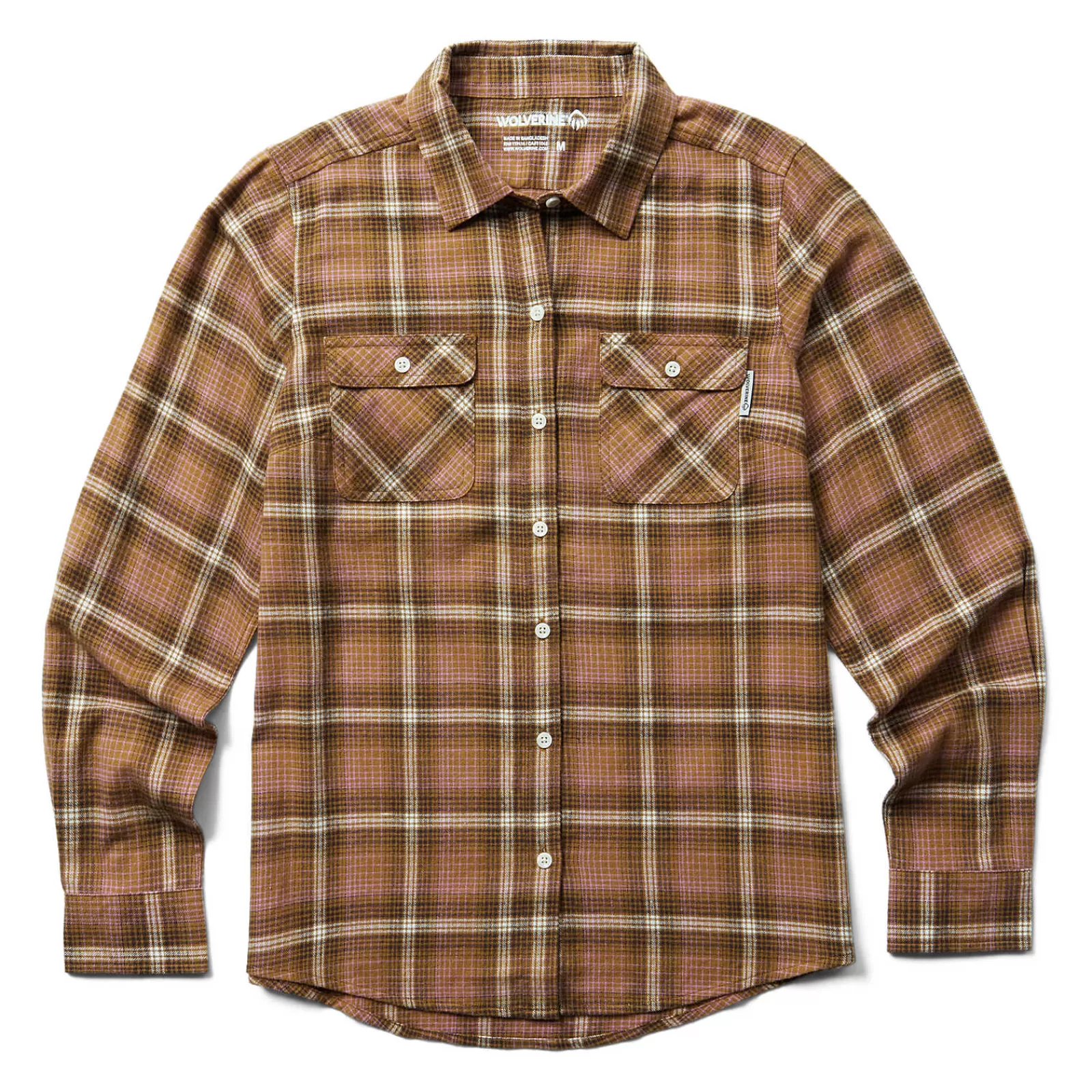 Wolverine Autumn II Long Sleeve Flannel Shirt Cedar Flash Sale