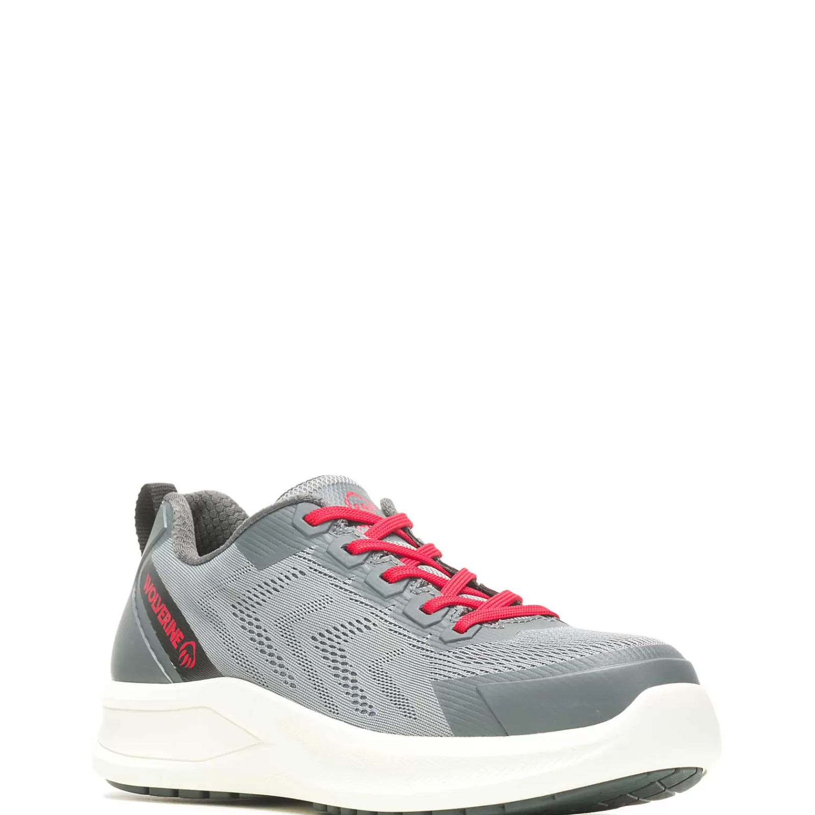 Wolverine Bolt DuraShocks® Knit CarbonMax® Work Shoe Grey/Red Fashion