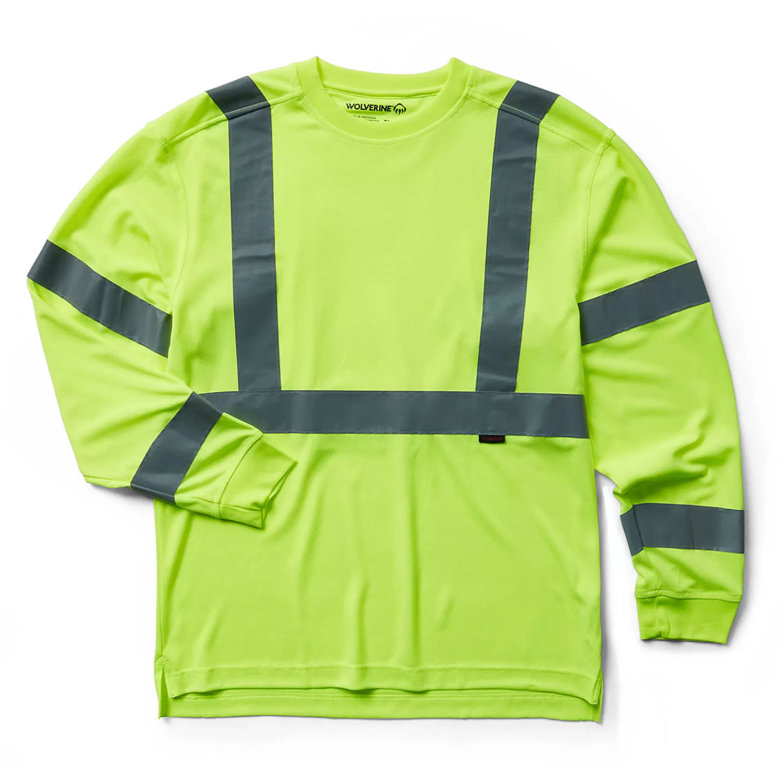 Wolverine Caution Long Sleeve Tee - Packaged Hi Vis Green Cheap