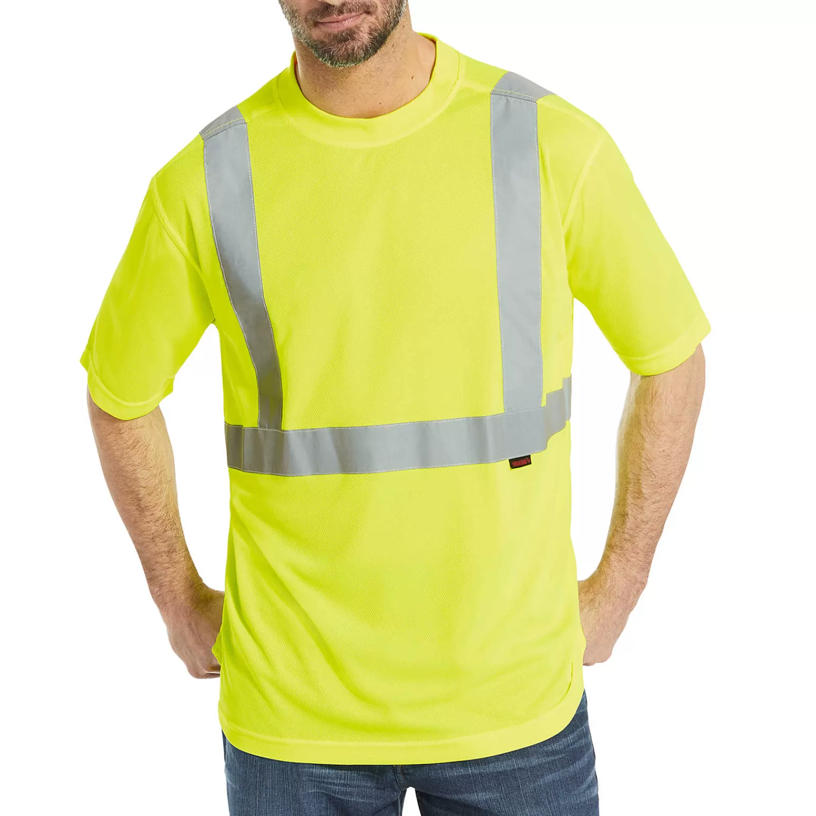 Wolverine Caution Short Sleeve Tee - Packaged Hi Vis Green Sale