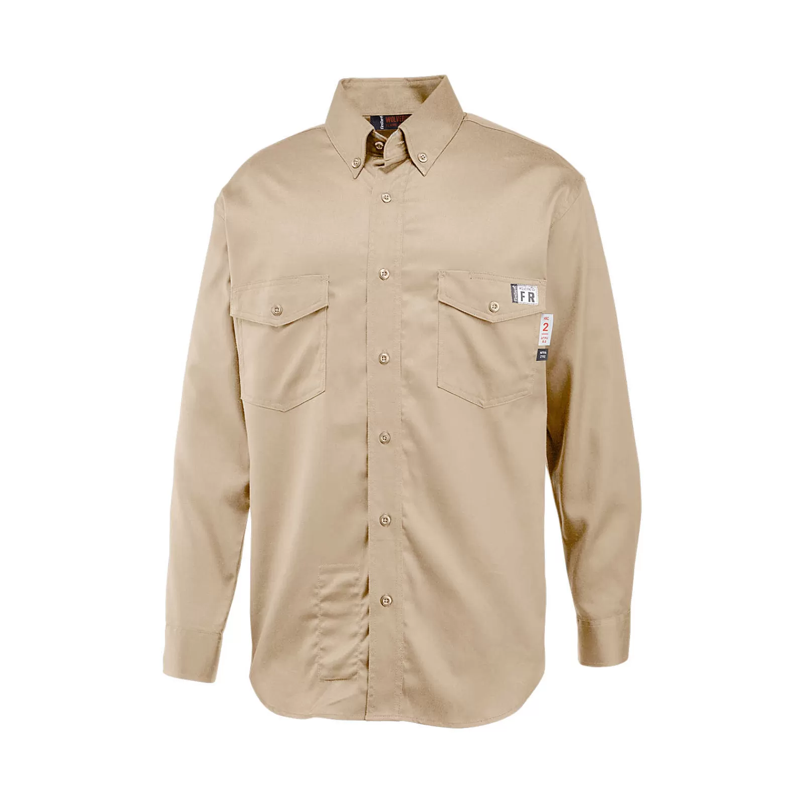 Wolverine FireZerO Twill Long Sleeve Shirt - 3X Khaki Best Sale