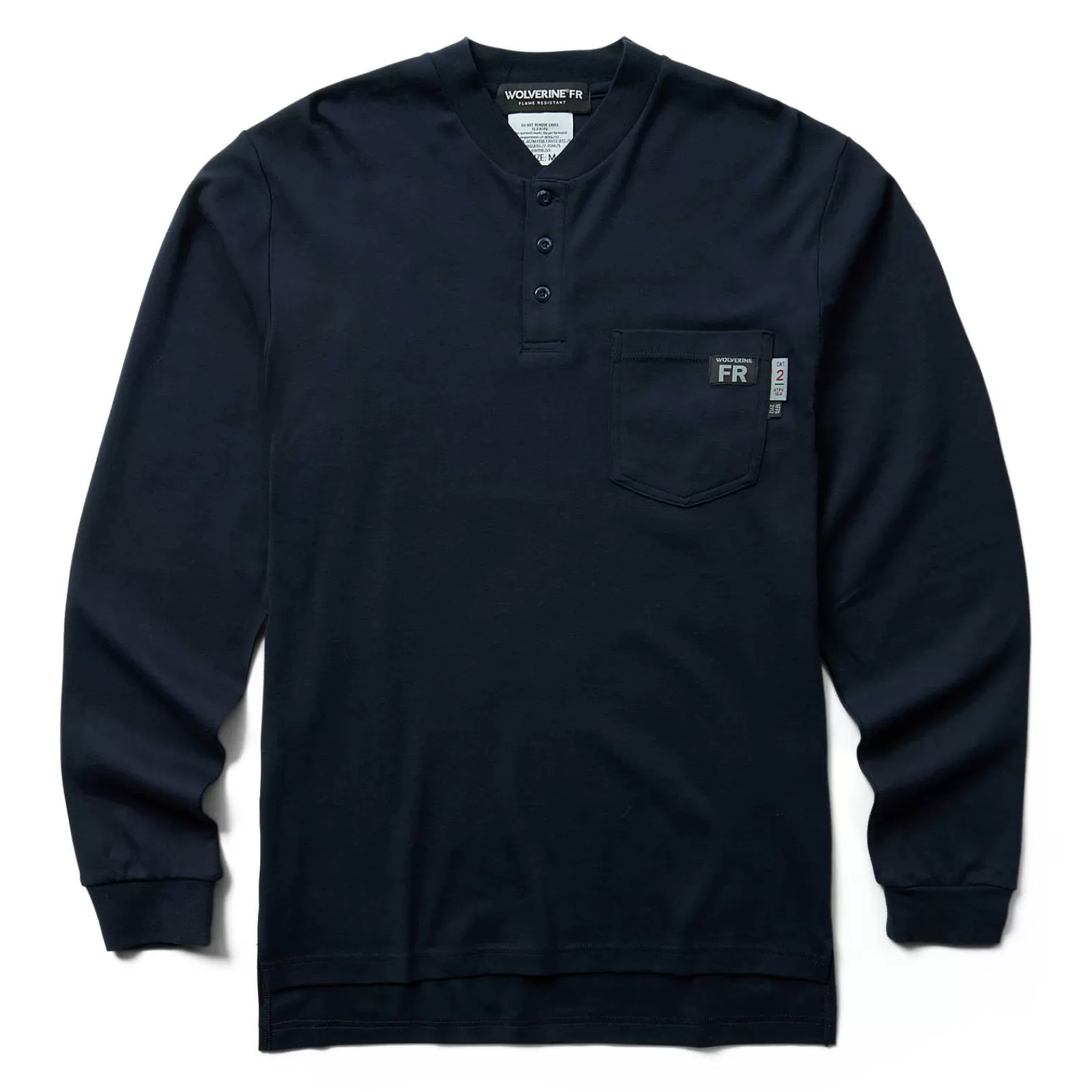 Wolverine FR Long Sleeve Henley Navy New