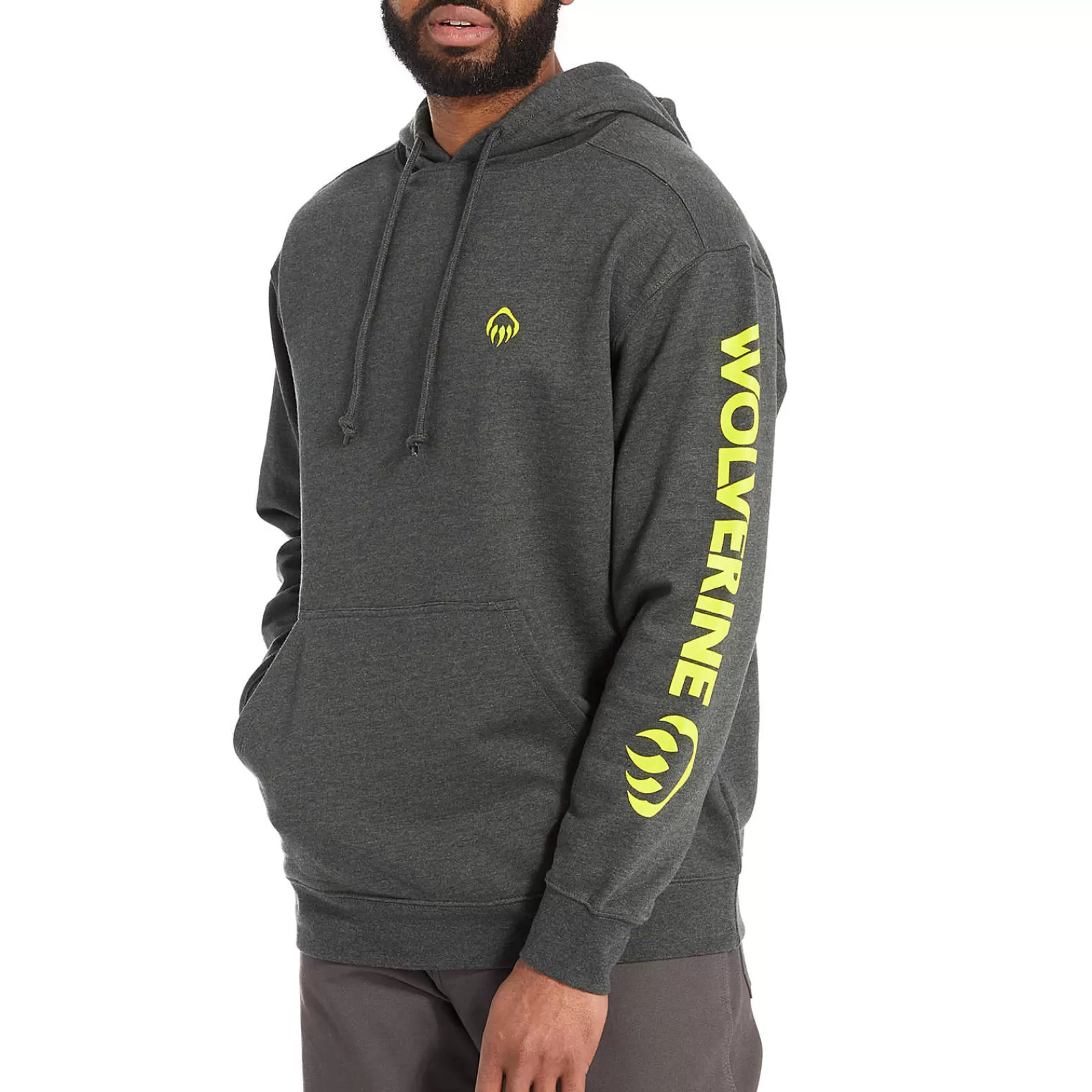 Wolverine Graphic Hoody- Sleeve Logo Onyx Heather Shop