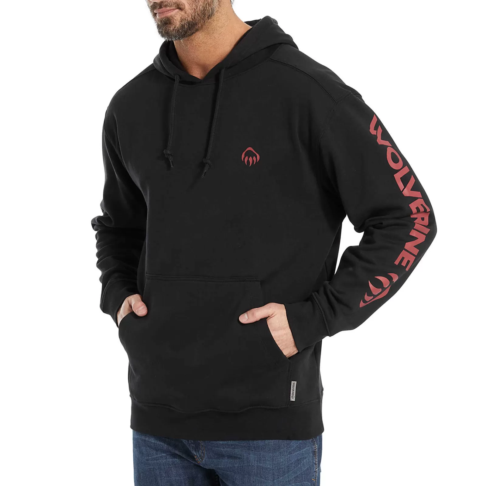 Wolverine Graphic Hoody- Sleeve Logo Black Sale