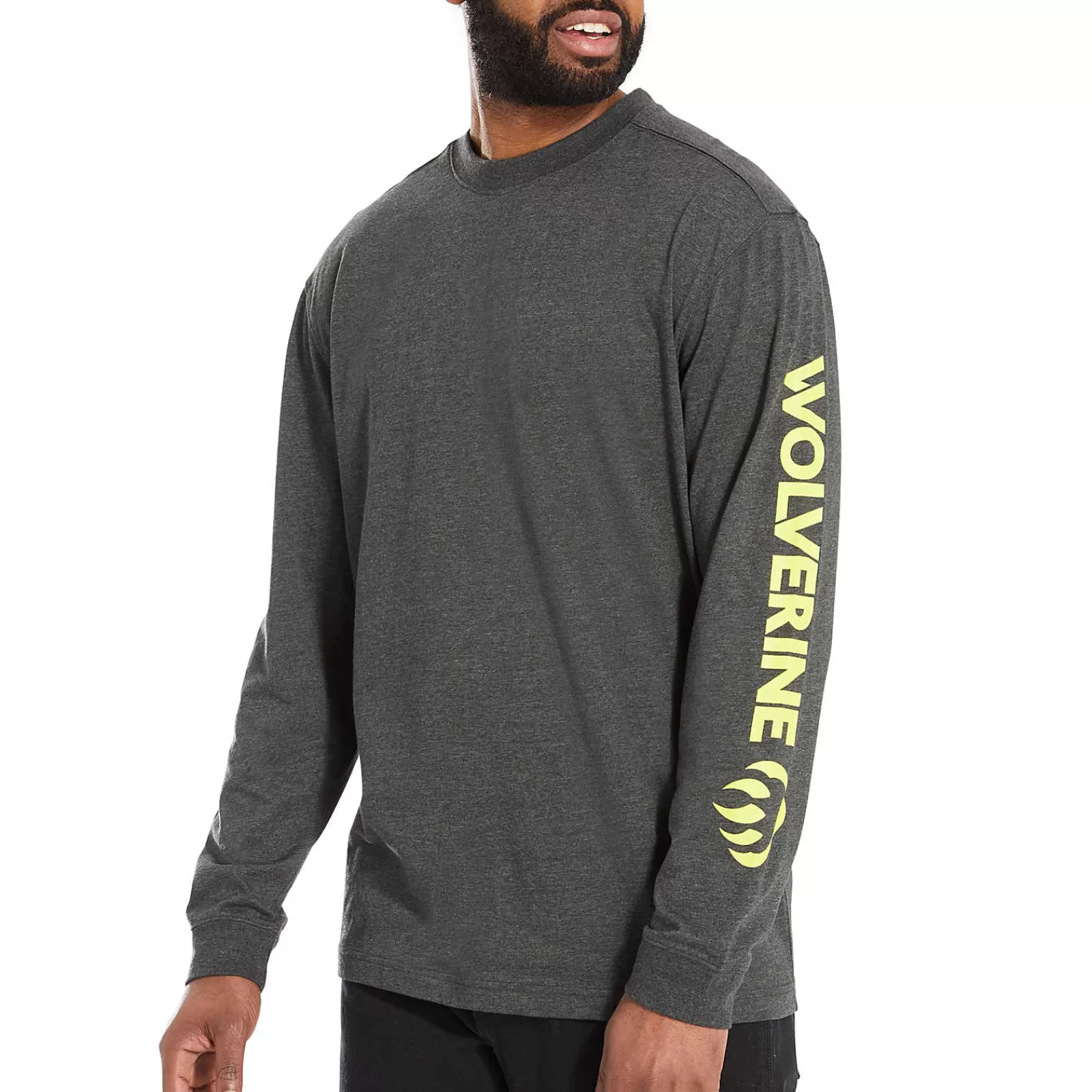 Wolverine Graphic Long Sleeve - Sleeve Logo Dark Grey Heather Best Sale