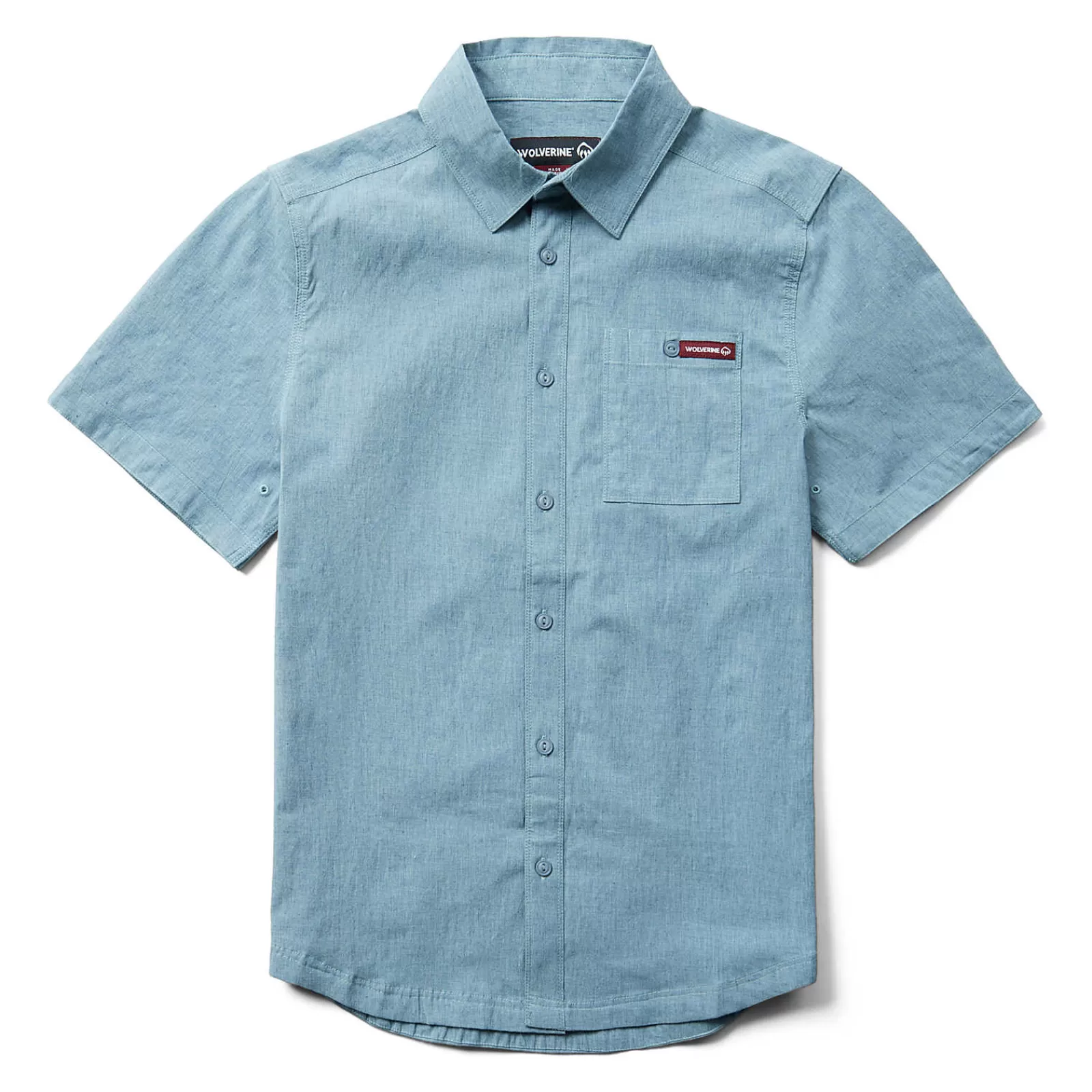 Wolverine Grayson II Short Sleeve Chambray Shirt Blue Shadow Shop