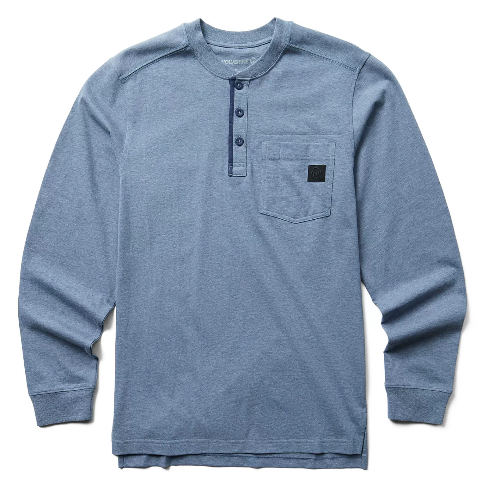 Wolverine Guardian Cotton™ Long Sleeve Henley Blue Heather Flash Sale