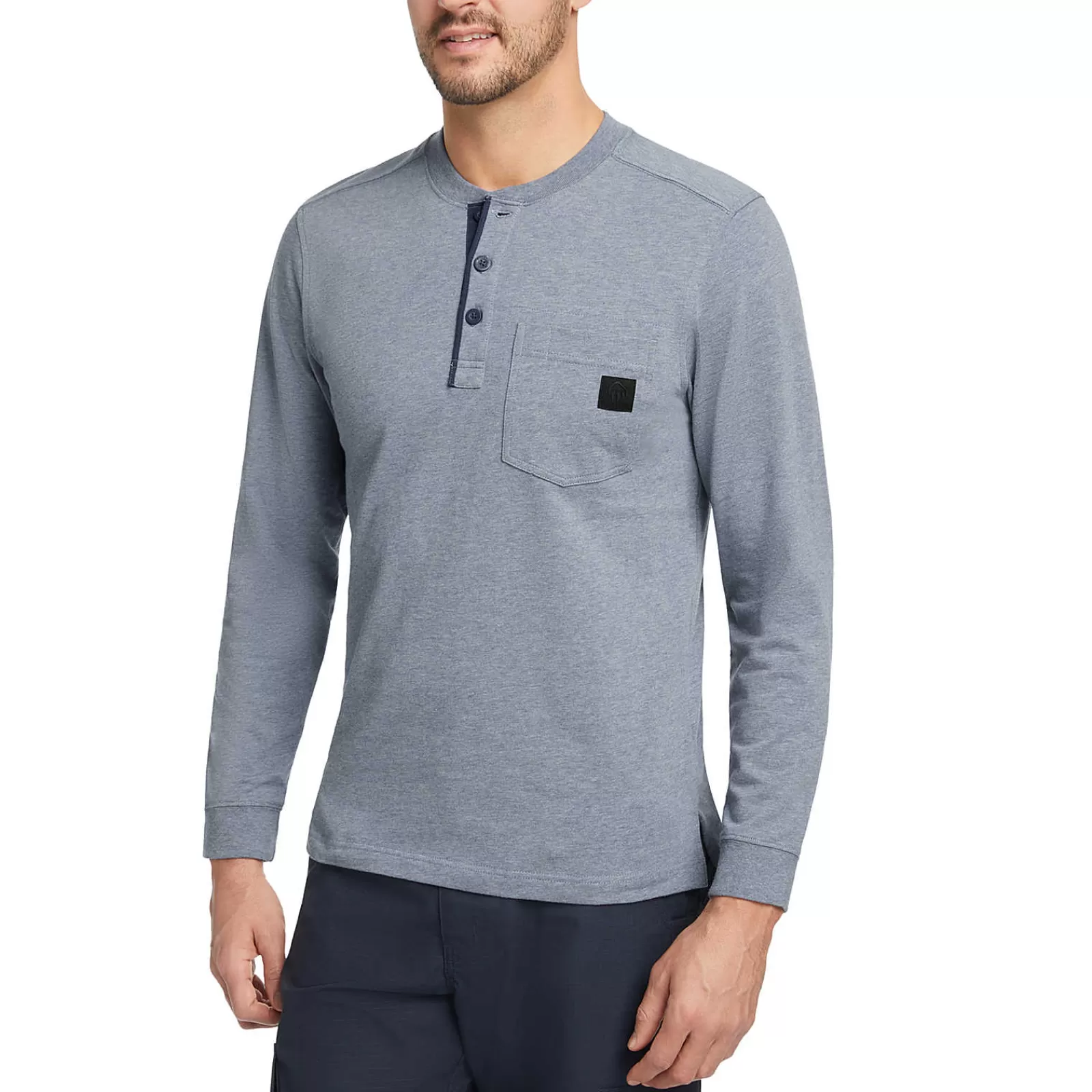 Wolverine Guardian Cotton™ Long Sleeve Henley Blue Heather Flash Sale