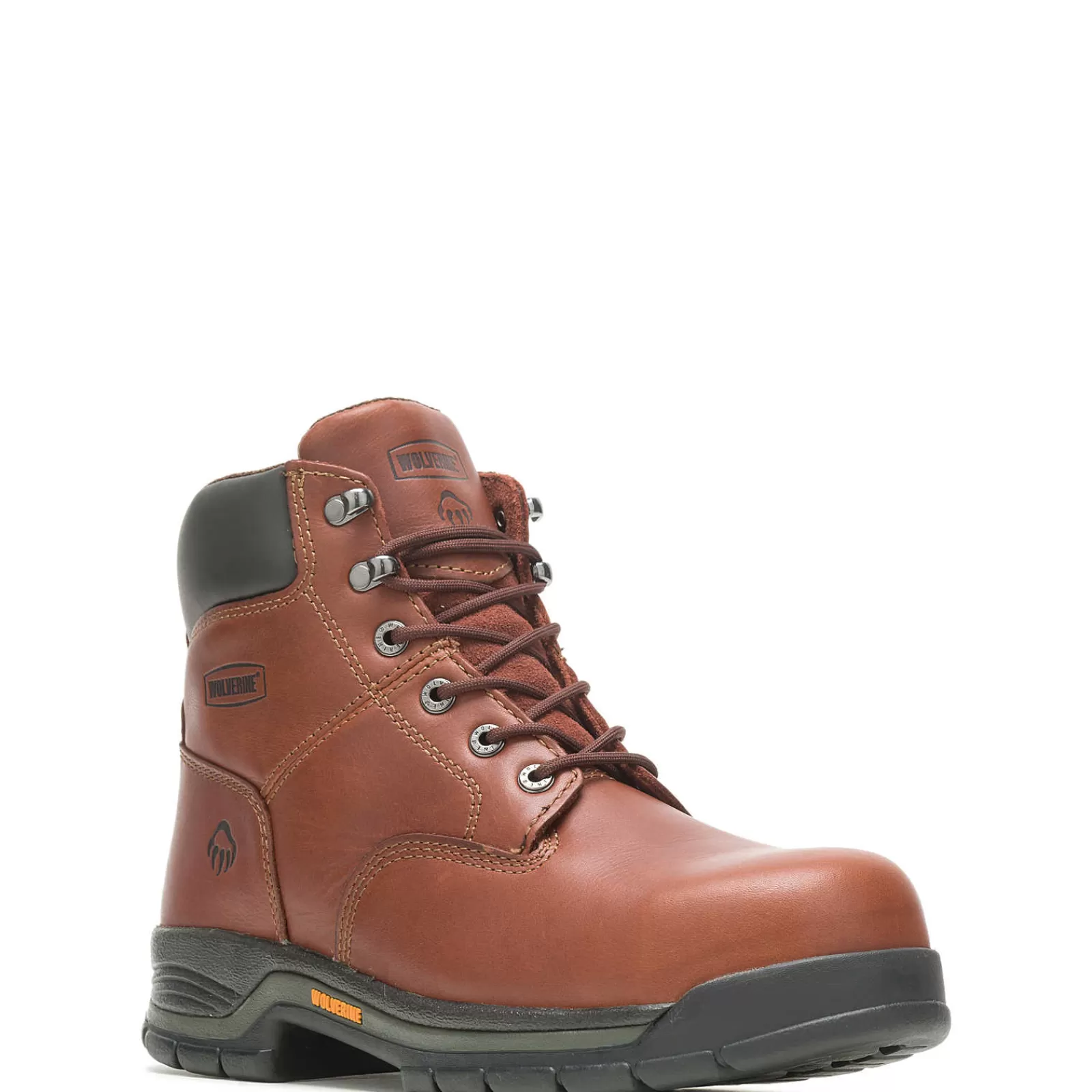 Wolverine Harrison Lace-Up Steel-Toe 6" Work Boot Brown Store