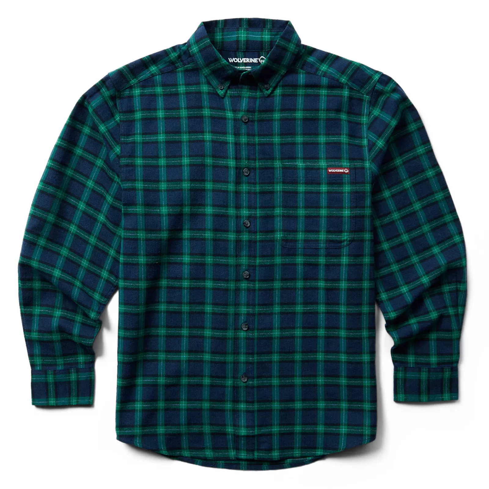 Wolverine Hastings Flannel Shirt Marine Plaid Discount