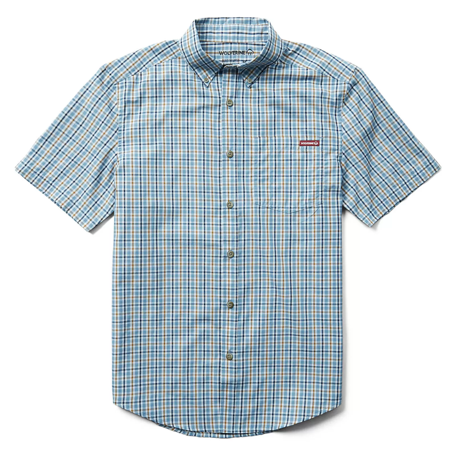 Wolverine Mortar Short Sleeve Shirt Blue shadow Clearance