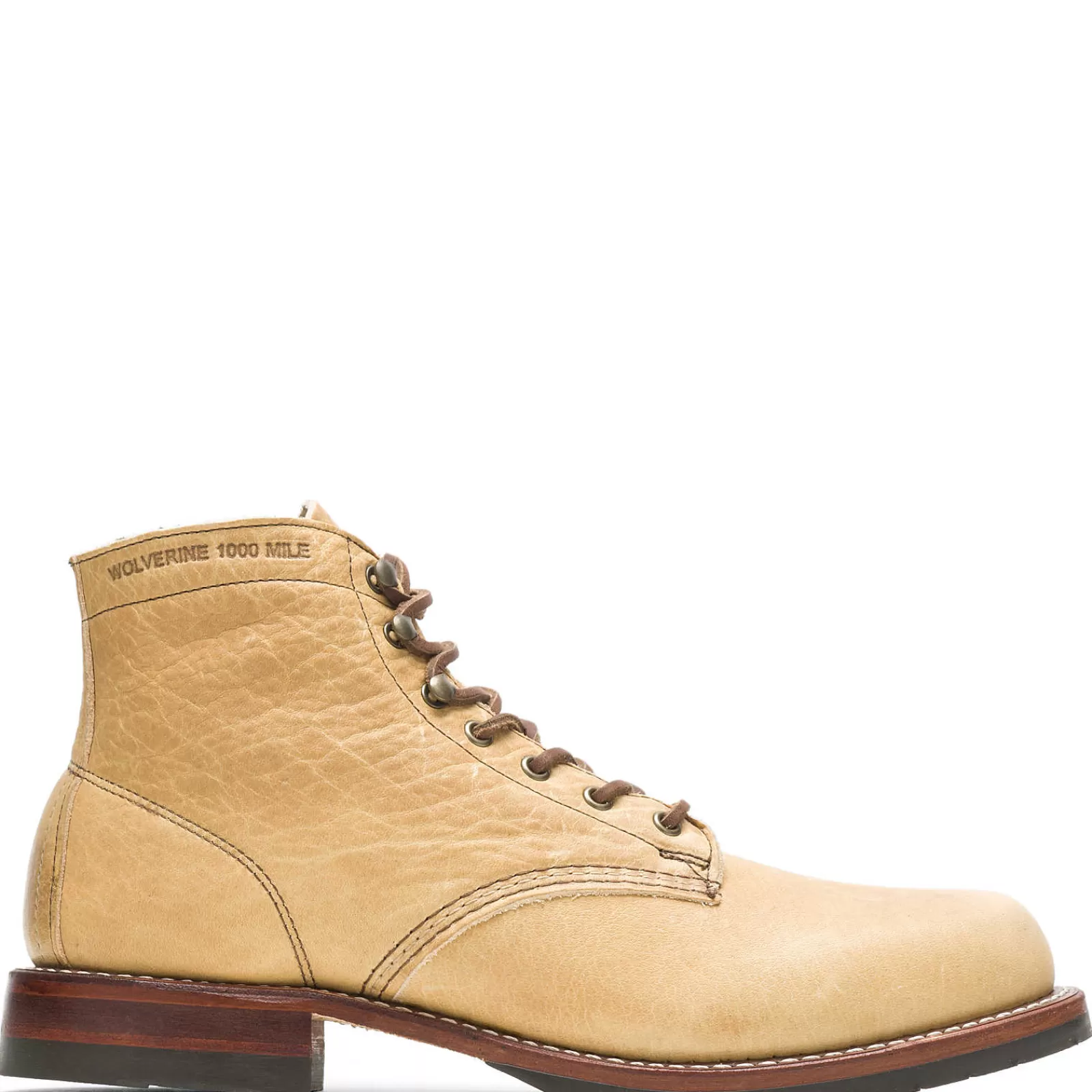 Wolverine Olive Tanned - 1000 Mile Plain-Toe Classic Boot Natural Cheap