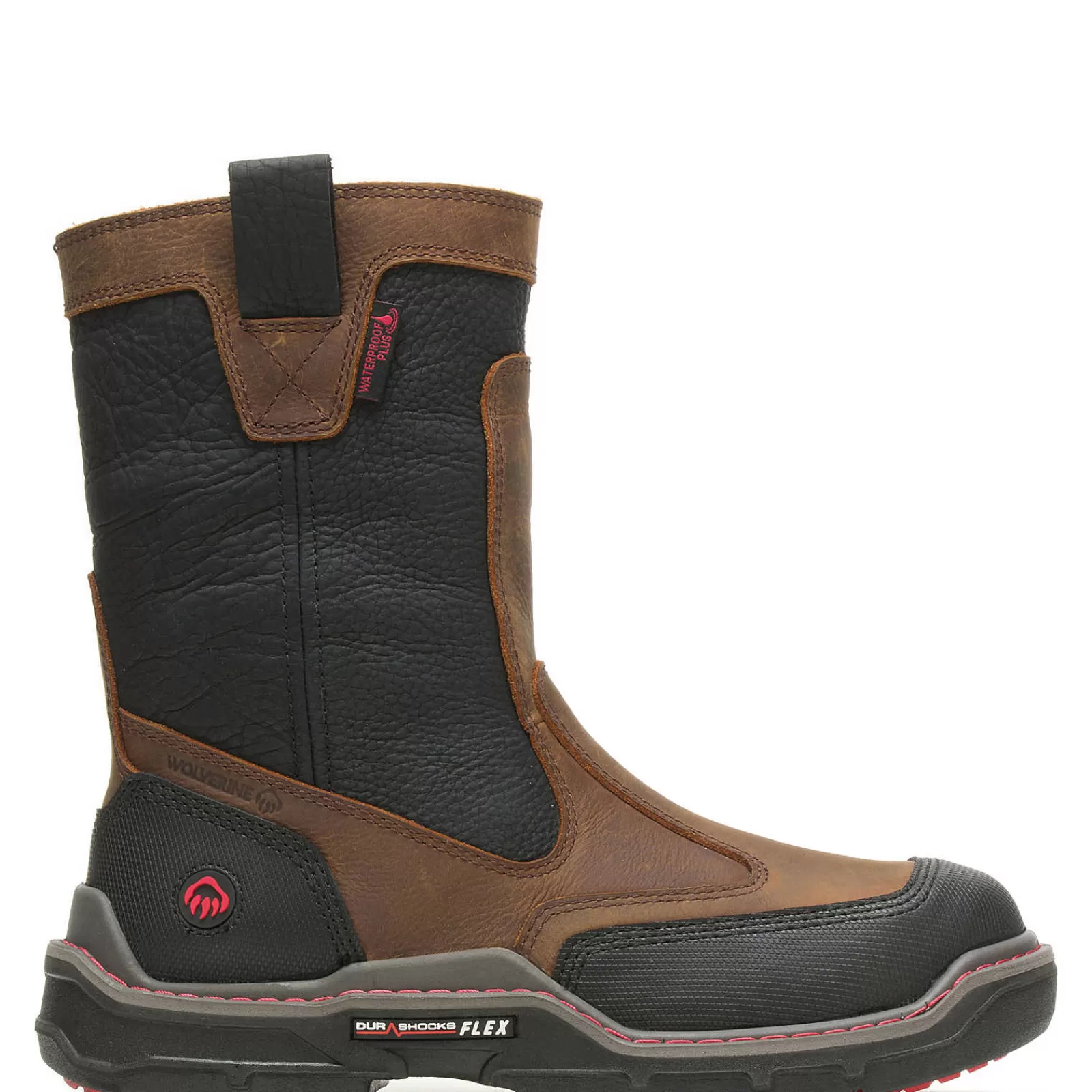 Wolverine Raider DuraShocks® Heavy Duty CarbonMAX® Work Wellington Brown Hot