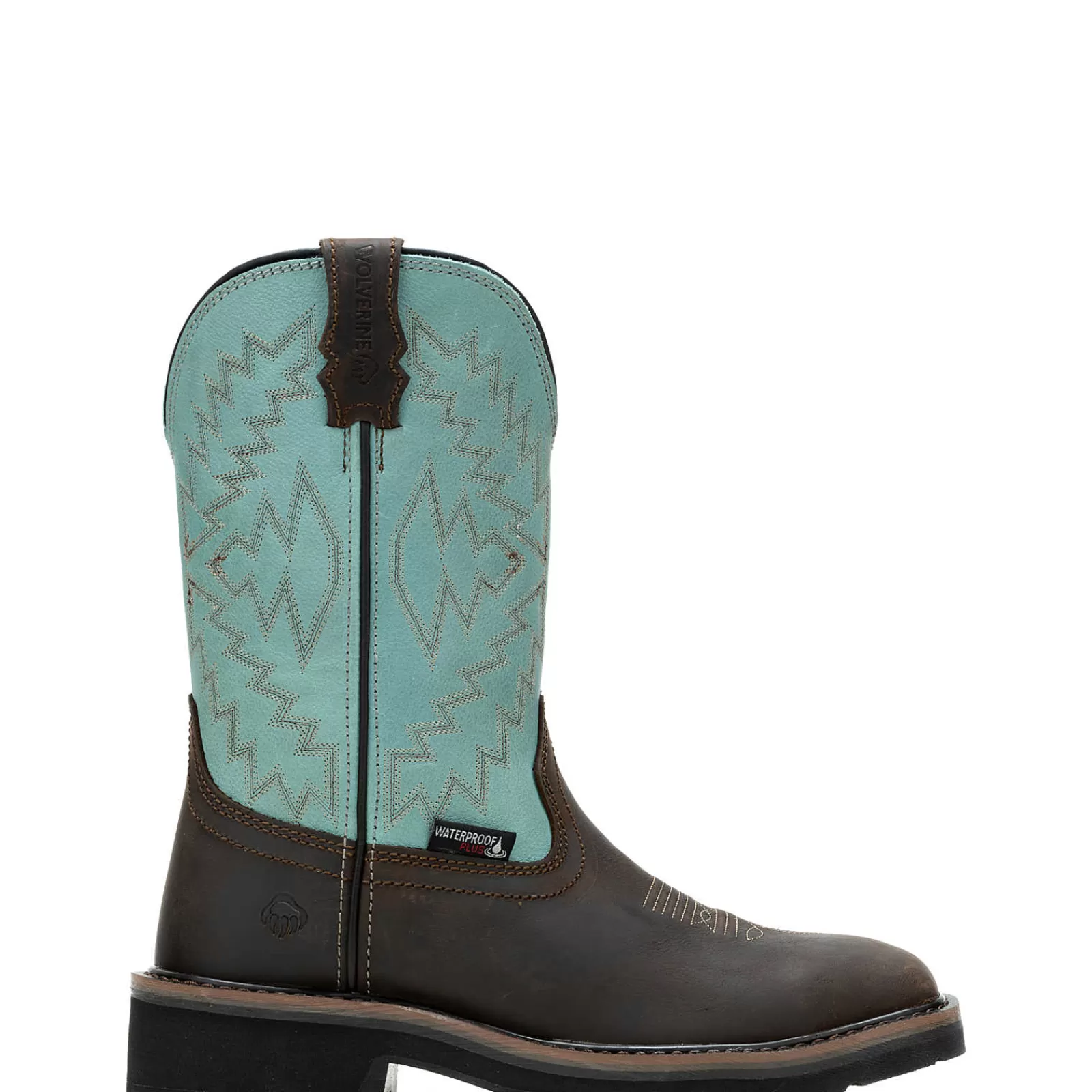 Wolverine Rancher Arrow Steel-Toe Wellington Work Boot Aqua Hot