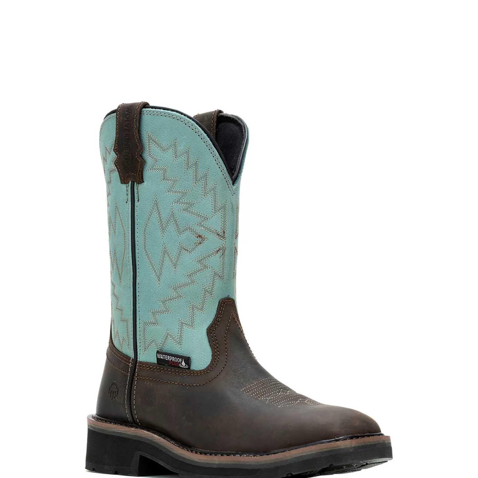 Wolverine Rancher Arrow Steel-Toe Wellington Work Boot Aqua Hot