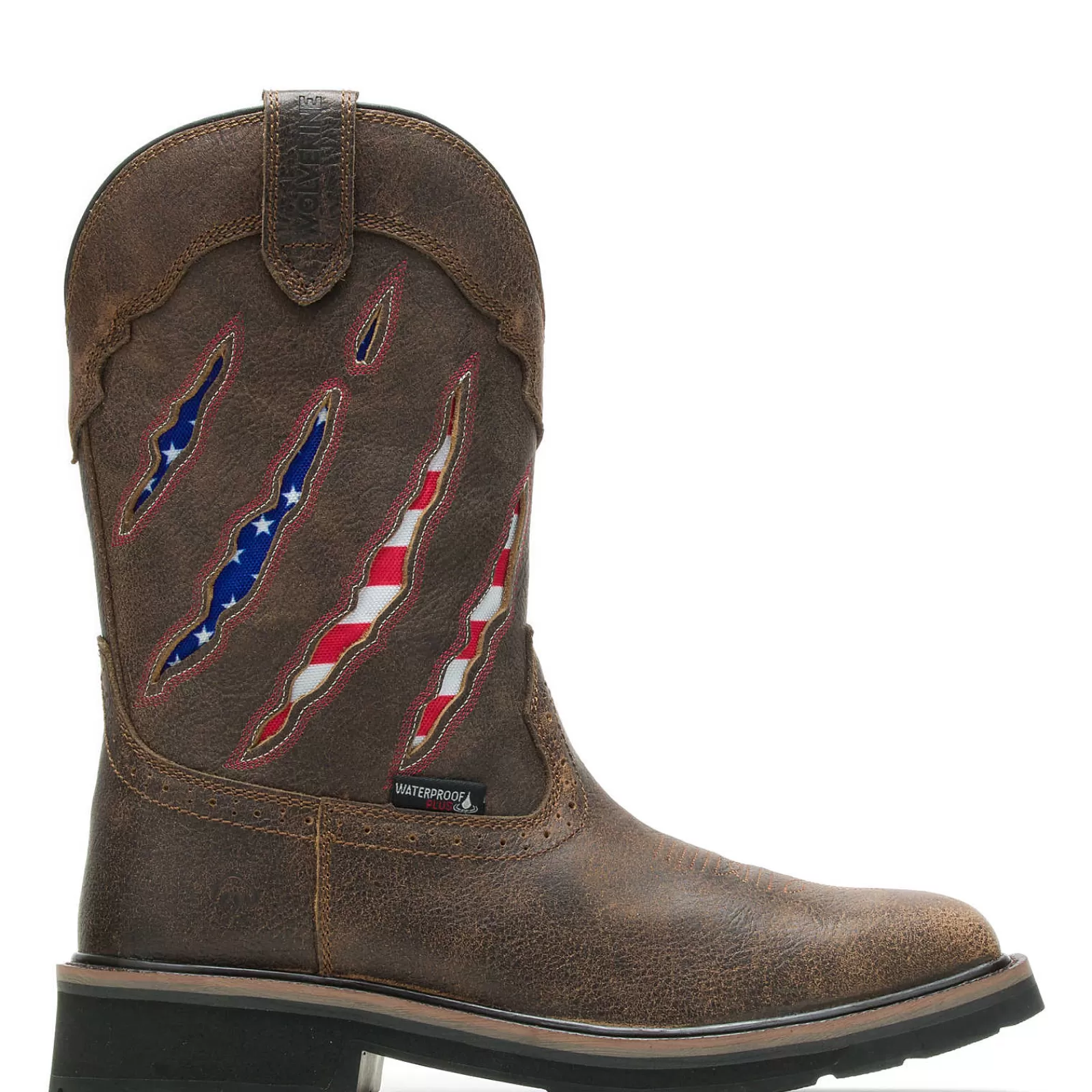 Wolverine Rancher Claw Steel Toe Wellington Brown/Flag Fashion