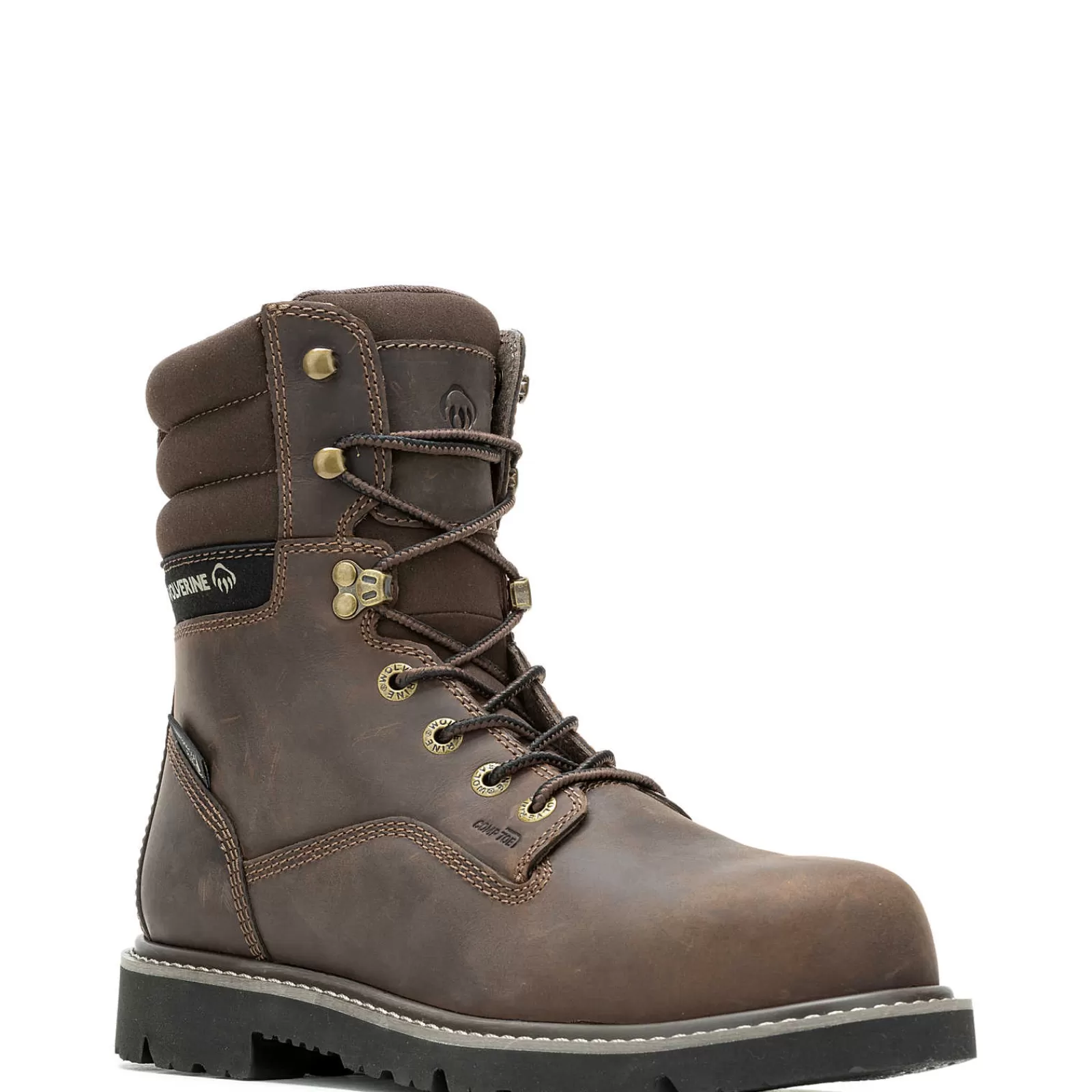 Wolverine Revival 8" Composite-Toe Work Boot Dark Brown Sale