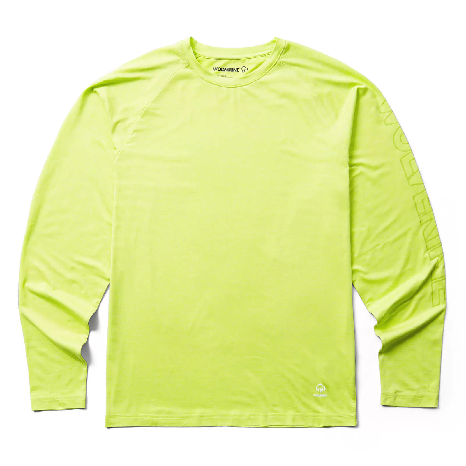 Wolverine Sun-Stop Long Sleeve Crew Limeade Heather Best Sale