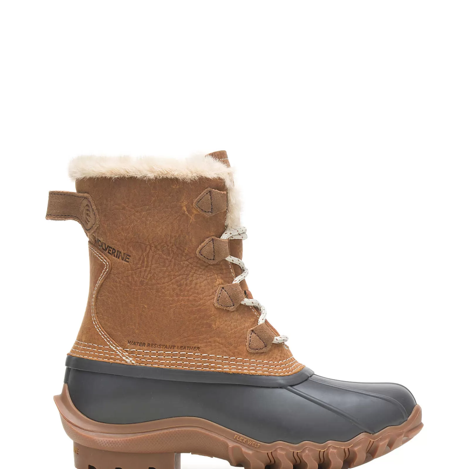 Wolverine Torrent Faux-Fur Tall Duck Boot Cognac Clearance