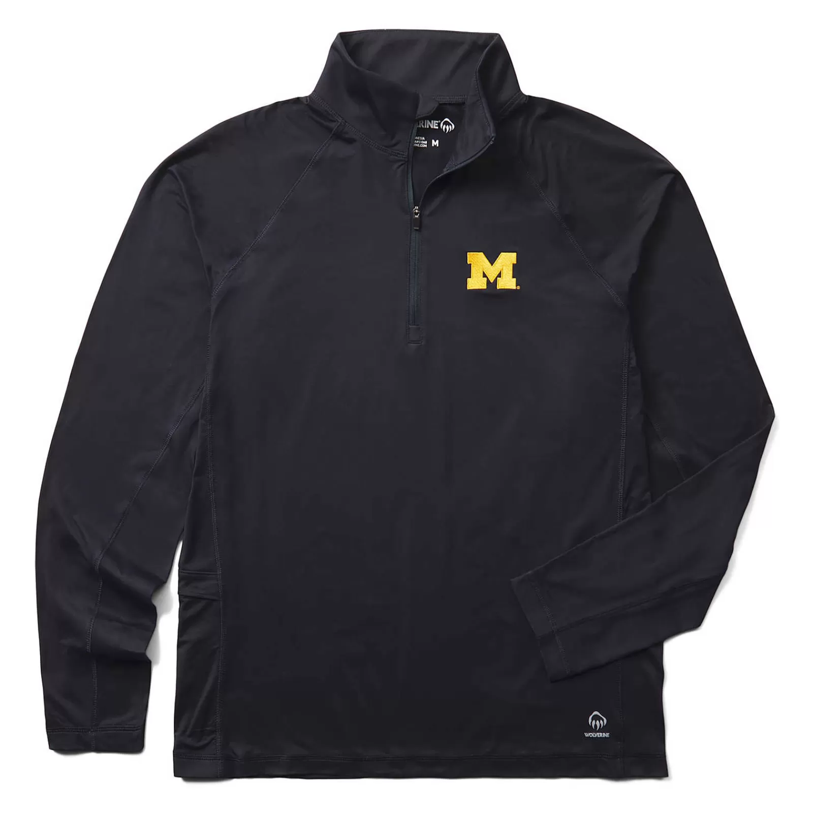 Wolverine X Valiant University Of Michigan Sun-Stop Eco Half Zip Dark Navy Hot